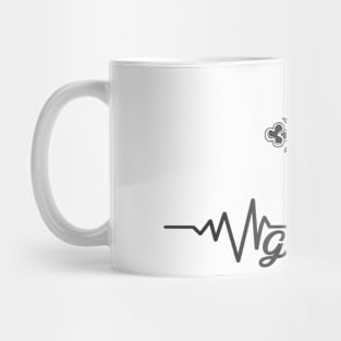 Heartbeat Pulse God Cross Christian Faith Mug